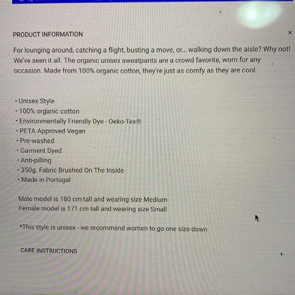 Colourful Standard - Organic Sweatpants - Light Aqua XS - Picture 7 of 7